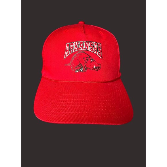 University Arkansas Razorbacks Red Snapback Hat - Picture 1 of 11